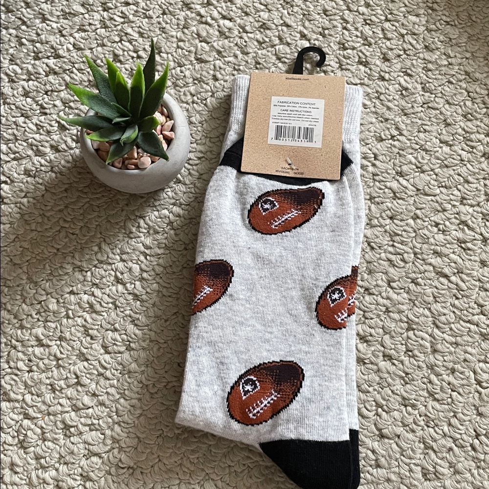 K. bell mens crew socks football